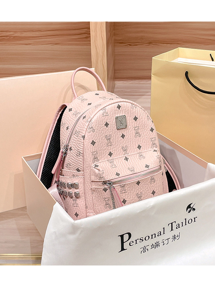 HIGH-QUALITY AND VERSATILE INS SUPER HOT LARGE-CAPACITY KOREAN VERSION BACKPACK 2024 NEW LEATHER WOMENS BAG TRAVEL BACKPACK
