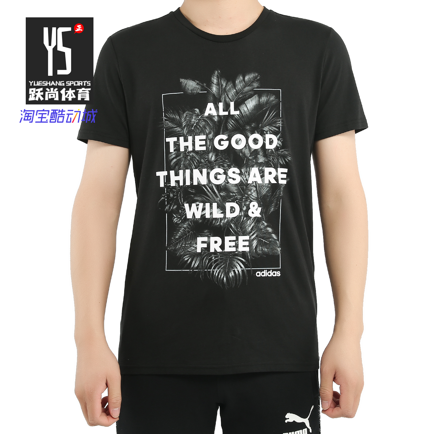 Adidas/阿迪达斯正品休闲男子M FAV TEE ART3圆领短短袖T恤DW8196