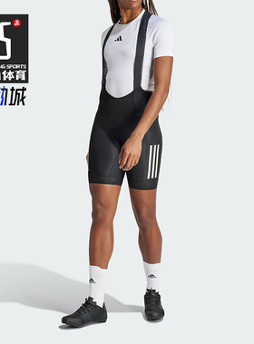Adidas/阿迪达斯正品ESS BIB M女士骑行紧身背带短裤IP9962
