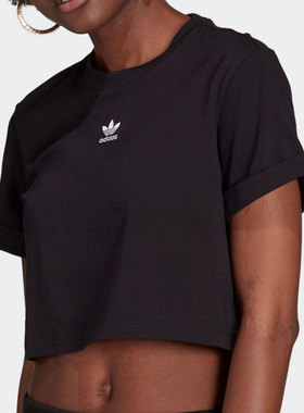 Adidas/阿迪达斯正品三叶草 夏季新款女子透气圆领短袖H37882