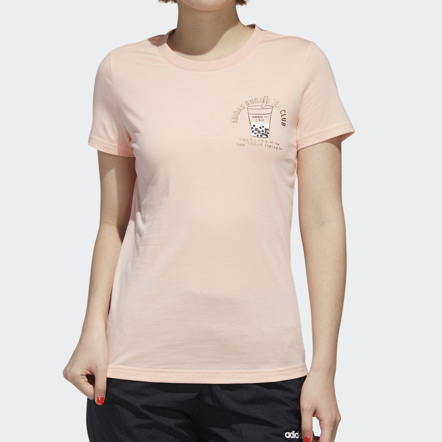 Adidas/阿迪达斯正品秋季新款女子运动休闲短袖透气T恤GJ5320