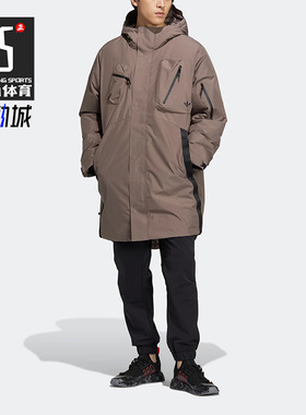 Adidas/阿迪达斯正品UTILITY DOWN 男子连帽运动休闲羽绒服HS9470