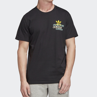 阿迪达斯正品 运动短袖 三叶草 EMB男装 T恤FM3341 SHATTERED Adidas