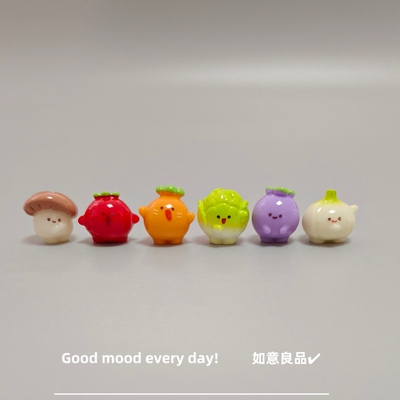 Good mood! 可爱蔬菜水果萌粒微景观小摆件 车载工位解压装饰礼物