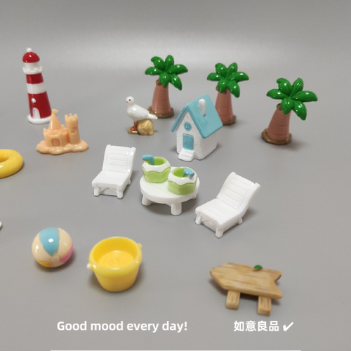 Good mood! 微景观沙滩小摆件 灯塔海滩风情水族馆饰品 治愈解压