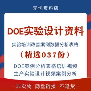 DOE实验设计培训资料改善案例PPT数据分析表格培训视频工程实验法