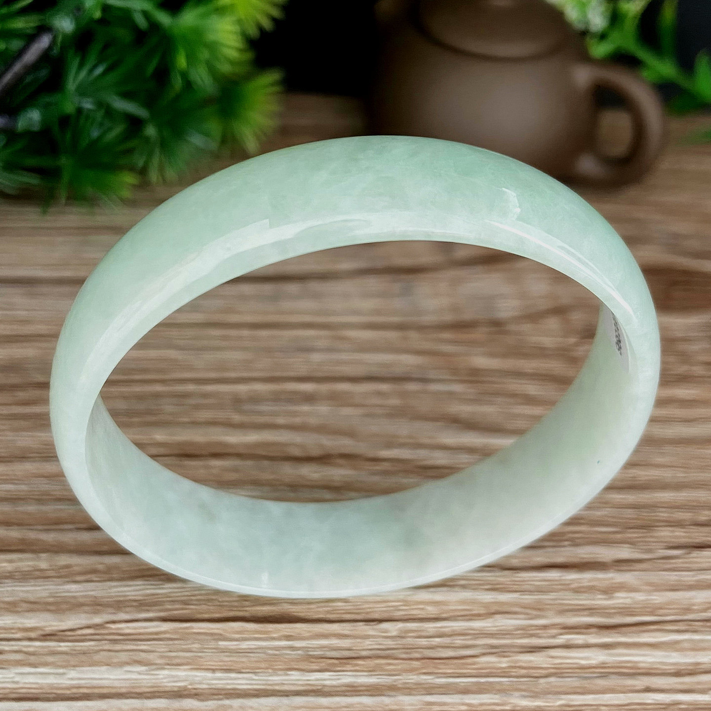 老坑a货翡翠手镯54mm中福公主镯薄款53带证书天然缅甸玉镯子0396