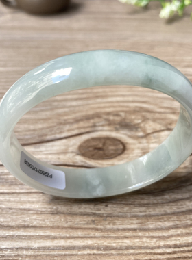 老坑a货翡翠手镯贵妃54冰糯种绿色椭圆正品证书天然缅甸玉镯0638