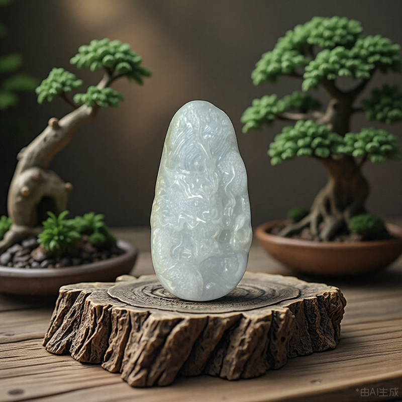 天然缅甸老坑a货翡翠龙牌飞龙吊坠冰糯种精雕带证书正品玉牌挂件