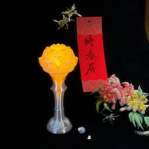 时春居汉服手持拍摄古风道具led观音荷花《宝莲灯》