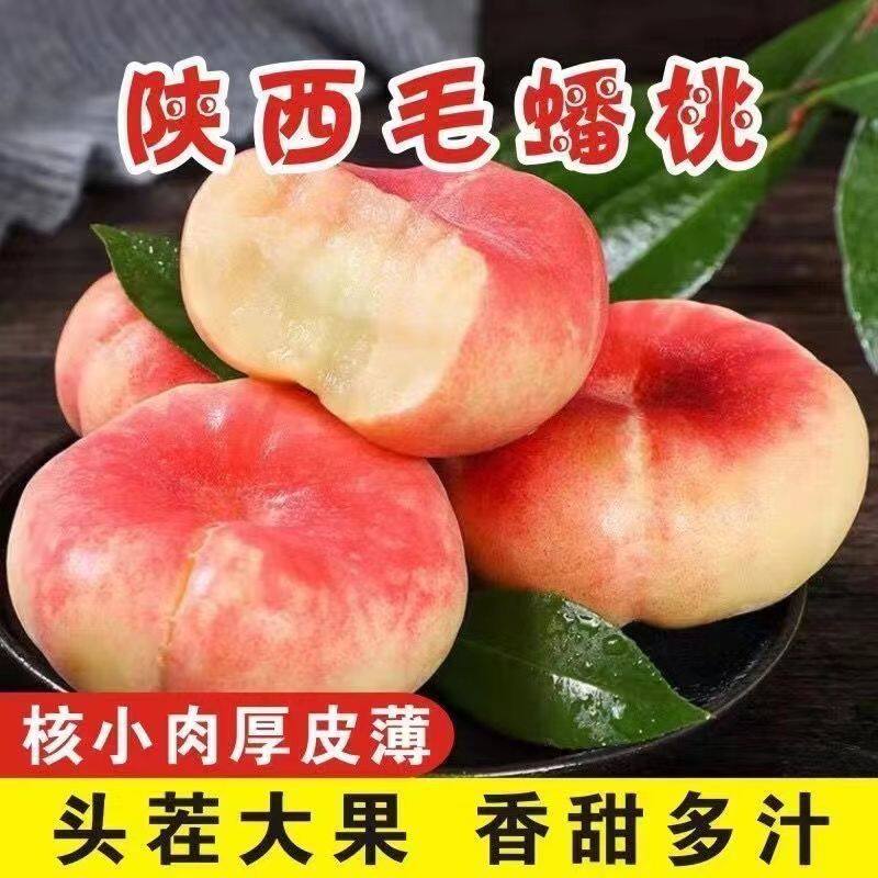 陕西大荔毛蟠桃新鲜水果应季当季时令产地现摘产地直发精选大果5J