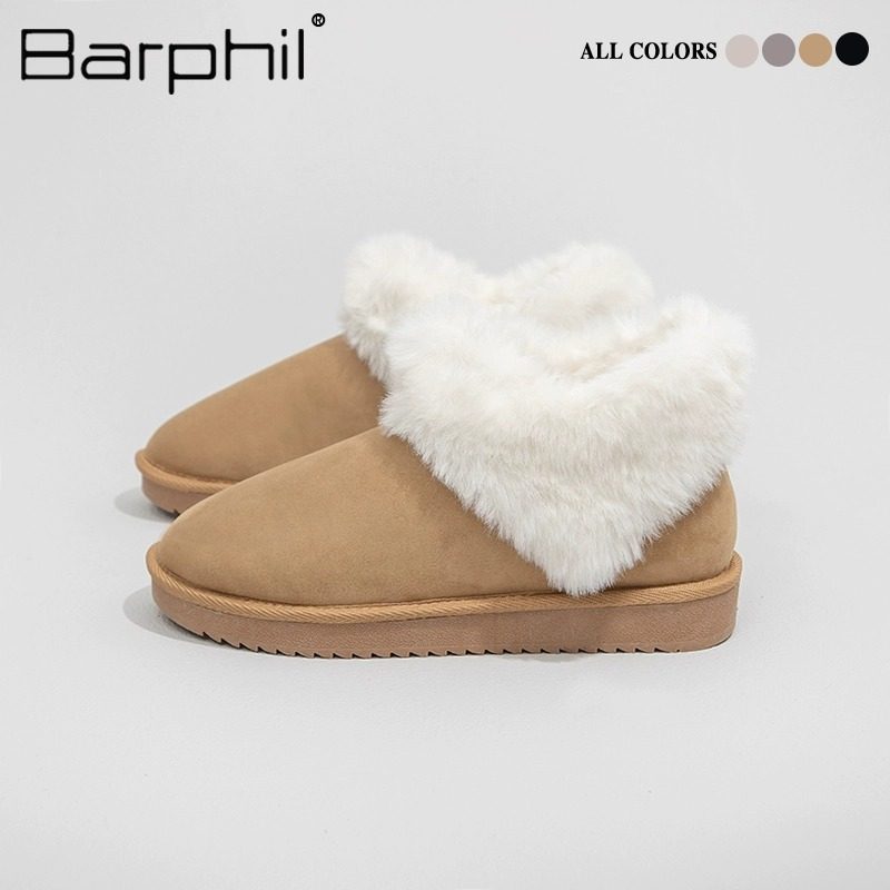 Barphil厚底雪地靴女皮毛一体加绒加厚耐磨保暖防滑透气平底靴,女鞋,时尚雪地靴,淘宝优惠券,粉丝福利购,淘宝优惠卷