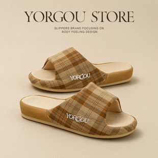 远港凉感棉布拖鞋女夏2025新款家居室内软底防滑不臭脚春秋四季男