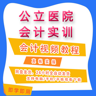 2020公立医院真账实操会计实务做账教程会计实训财务真账实训A82