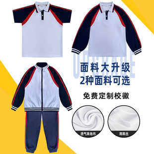 龙海区实验小学校服短袖夏中小学校服短袖棉初中校服t恤学院风