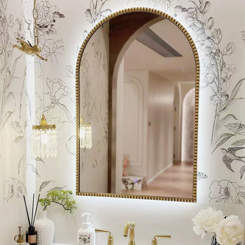 拱形法式复古防水浴室镜