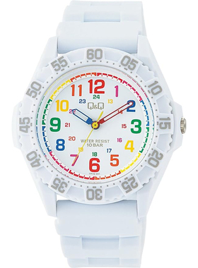 西铁城CITIZEN Q&Q手表VR78-001 白色简约学生考试复习防水指针表