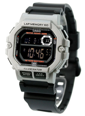 卡西欧手表男CASIO WS-1400H-1B 复古多功能运动防水学生电子表