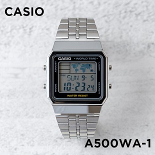 手表时尚 卡西欧casio 男士 潮流休闲防水复古小方表 A500WA