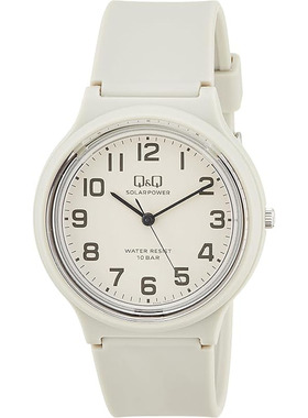 西铁城CITIZEN Q&Q E04A-004VK 灰色游泳级防水模拟太阳能手表