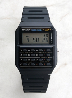 卡西欧手表CASIO CA-53W-1Z绝命毒师老白同款复古计算器防水表