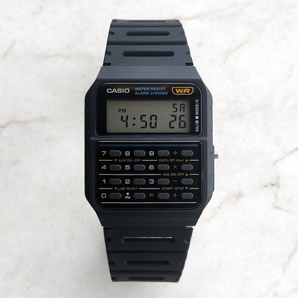 卡西欧手表CASIO CA-53W-1Z绝命毒师老白同款复古计算器防水表