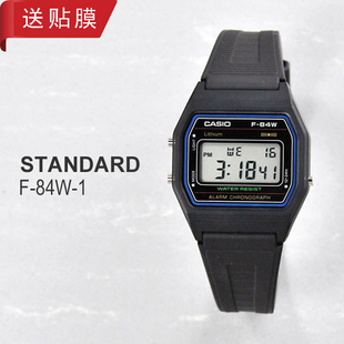 84W 手表防水带日历闹钟秒表复古电子小方表 卡西欧CASIO