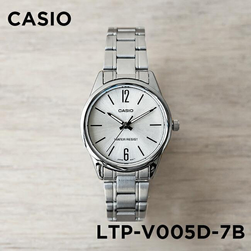 卡西欧手表女CASIO LTP-V005D-7B钢带简约防水指针日历石英学生表