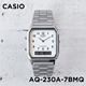 230A 卡西欧CASIO 钢带手表双显数字复古小方块防水电子表