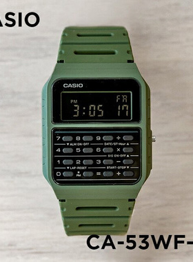 卡西欧手表CASIO CA-53WF-3B 绝命毒师 绿色反显电子计算器防水表