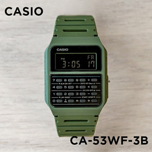 卡西欧手表CASIO 53WF 绿色反显电子计算器防水表 绝命毒师