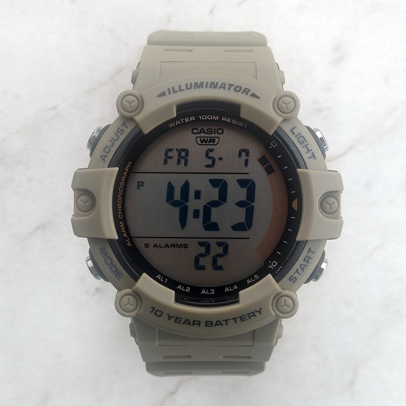 卡西欧手表男casio ae-1500wh-5a 新款圆盘多功能防水学生电子表