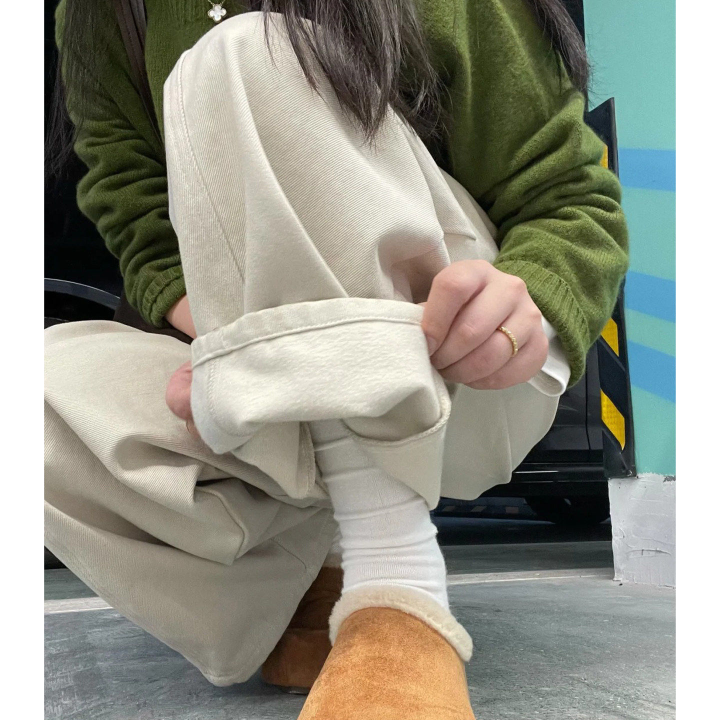 米白色阔腿裤女2026新款大码胖mm宽松bf慵懒风休闲裤显瘦韩系裤子