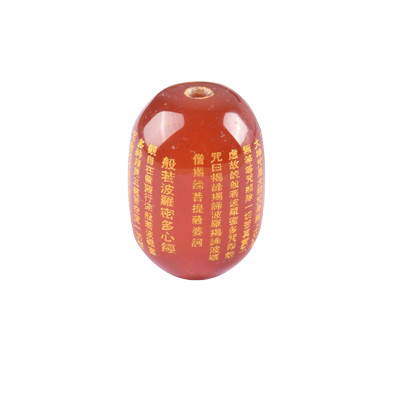 天然玛瑙刻字桶珠转运珠