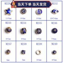 滴油烤蓝景泰蓝星星配件 diy手工红绳水晶手链项链隔珠配珠铜配饰
