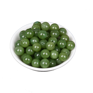 和田玉髓清水料散珠diy手工编织配件碧玉绿水晶糖料且末蓝单珠子