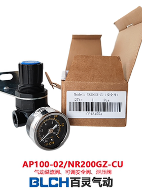 AP100-02气动溢流阀NR200GZ-CU可调安全阀泄压阀定值启动阀释放阀