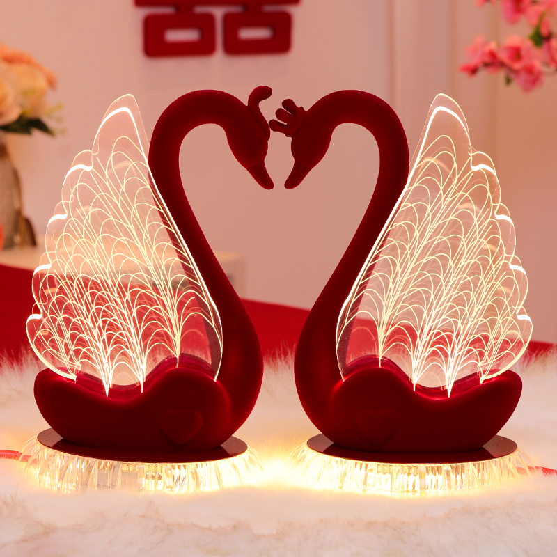 女方陪嫁长明灯一对高级感家用喜灯结婚送新人新娘礼物婚房床头灯