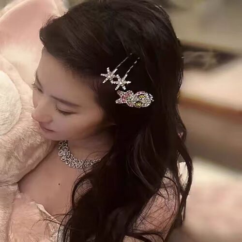神仙姐姐同款超人奥特曼彩钻发夹