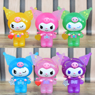 三丽鸥手办夜光库洛米美乐蒂盲盒公仔模型摆件儿童玩偶动漫礼物女