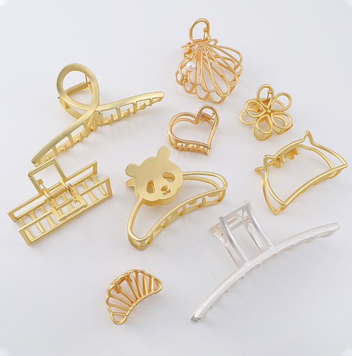 韩国金属少女简约大号头发抓夹