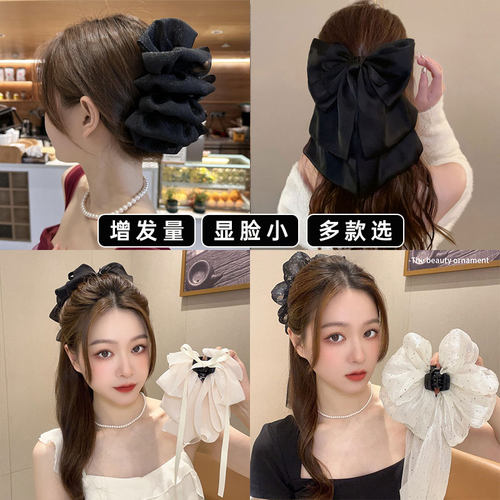 2023新款发夹女泡泡蝴蝶结大抓夹