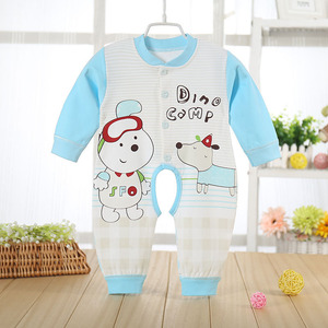 圣凡欧婴儿哈衣 宝宝长袖纯棉爬服睡衣 新生儿连体衣 儿童内衣
