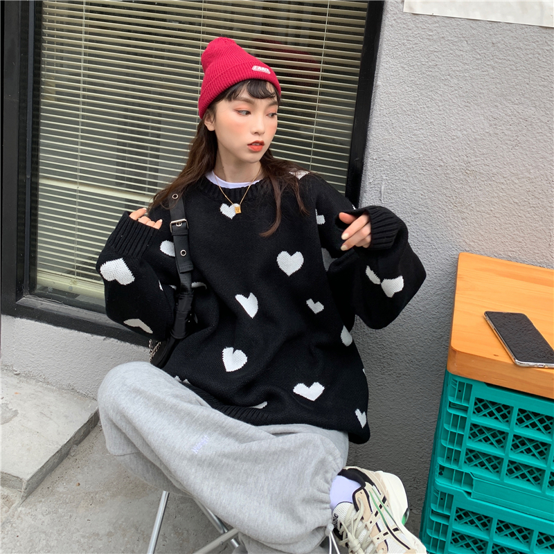 Real price real auction sweet cool lazy Wind Love sweater