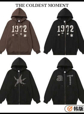 韩版正品TCM连帽开衫卫衣不加绒崔英宰金善旴李永钦同款外套25FW