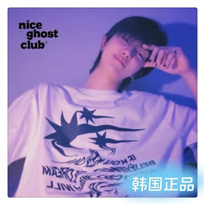 韩国正品niceghostclub龙卷风流星涂鸦短袖T恤徐明浩尹净汉同款