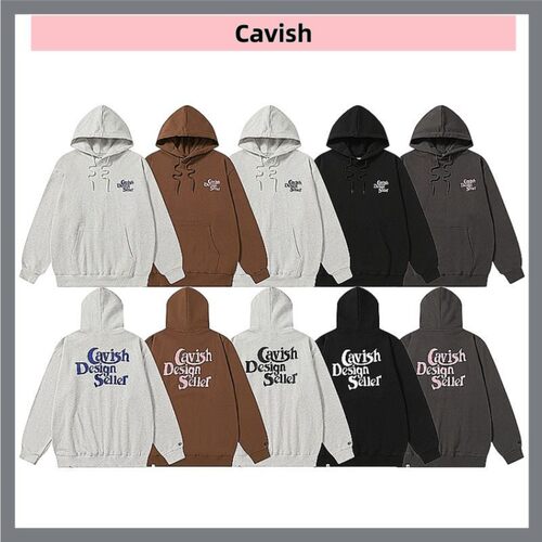 正品Cavish连帽卫衣不加绒韩版经典背后字母美式宽松长袖外套秋冬