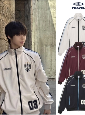 前田陆jayjay同款travel立领外套韩版正品美式校园风撞色薄款上衣