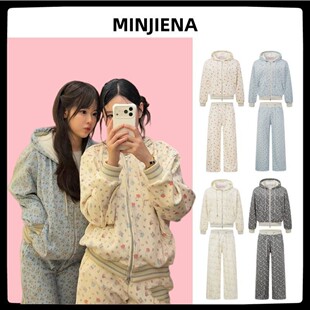 林娜琏同款Minjiena兔子连帽加绒卫衣套装女韩版休闲长裤ins秋冬