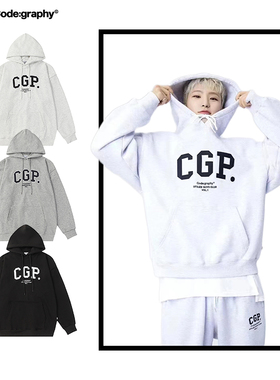 韩国潮牌CGP刺绣字母连帽卫衣权顺荣同款休闲套装24秋冬百搭纯棉